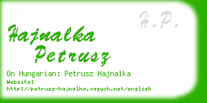 hajnalka petrusz business card